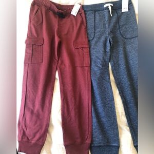100% cotton kids jogger sweatpants - 2 pairs
